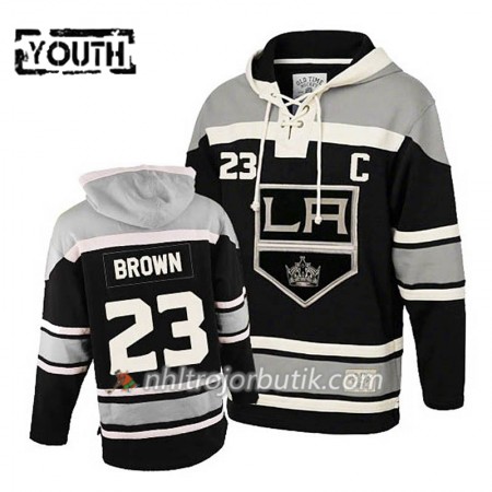 Barn Ishockey Los Angeles Kings Dustin Brown 23 Svart Sawyer Hooded Sweatshirt